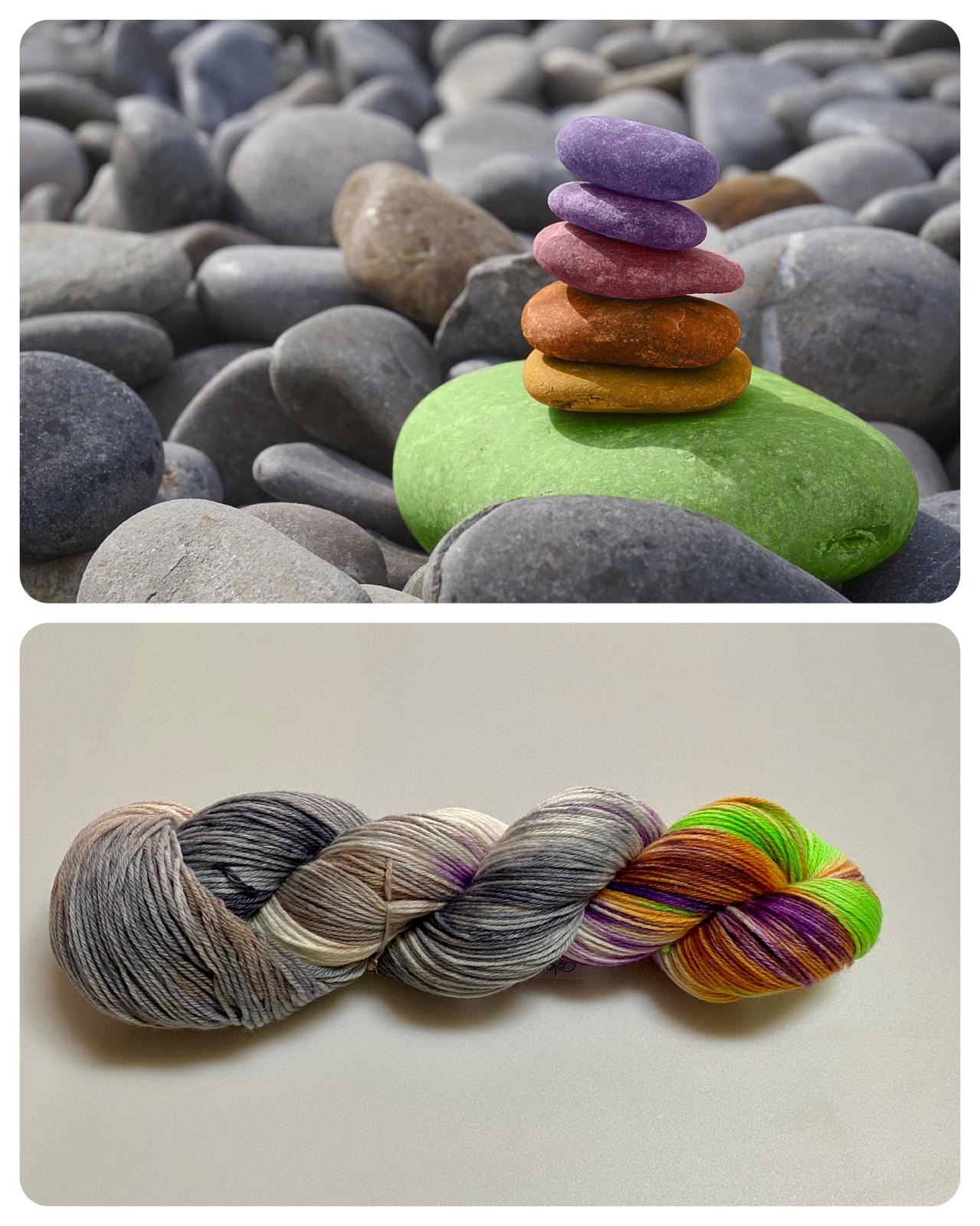 Basicsocks handgefärbte Sockenwolle