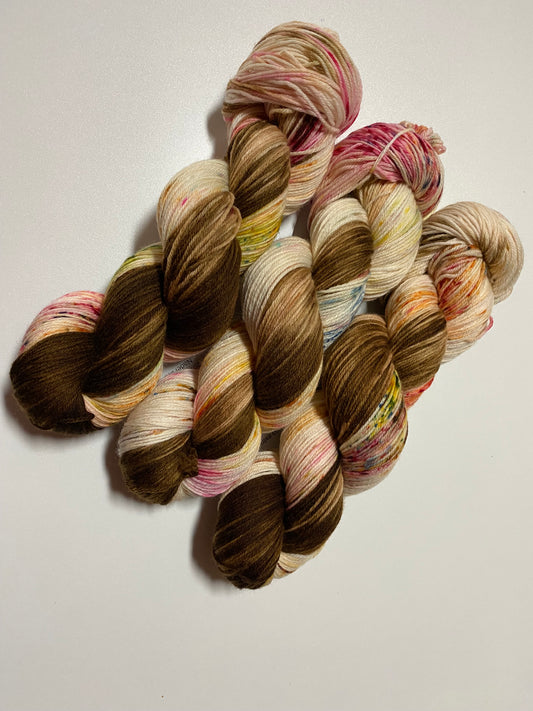 Hightwist, Handgefärbte Sockenwolle 4 Fach
