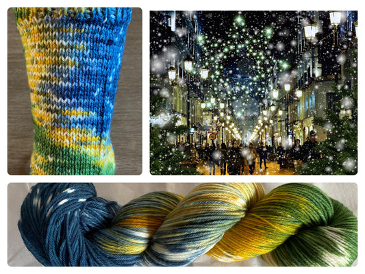 Basicsocks handgefärbte Sockenwolle