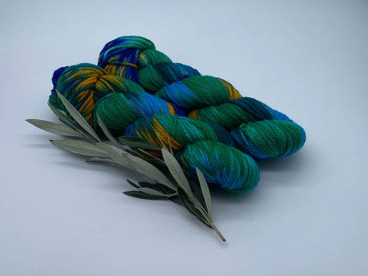 Merino 166 handgefärbtes Merinogarn 100g