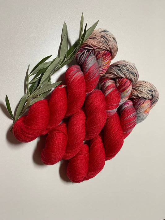 Hightwist, Handgefärbte Sockenwolle 4 Fach
