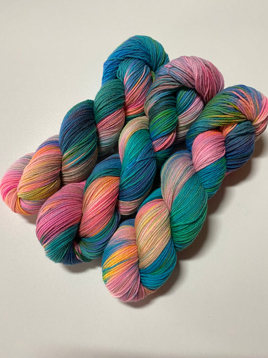 Hightwist, Handgefärbte Sockenwolle 4 Fach