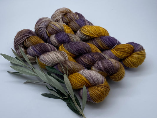 Merino Bambus DK  handgefärbtes Merinogarn mit Bambusfaser