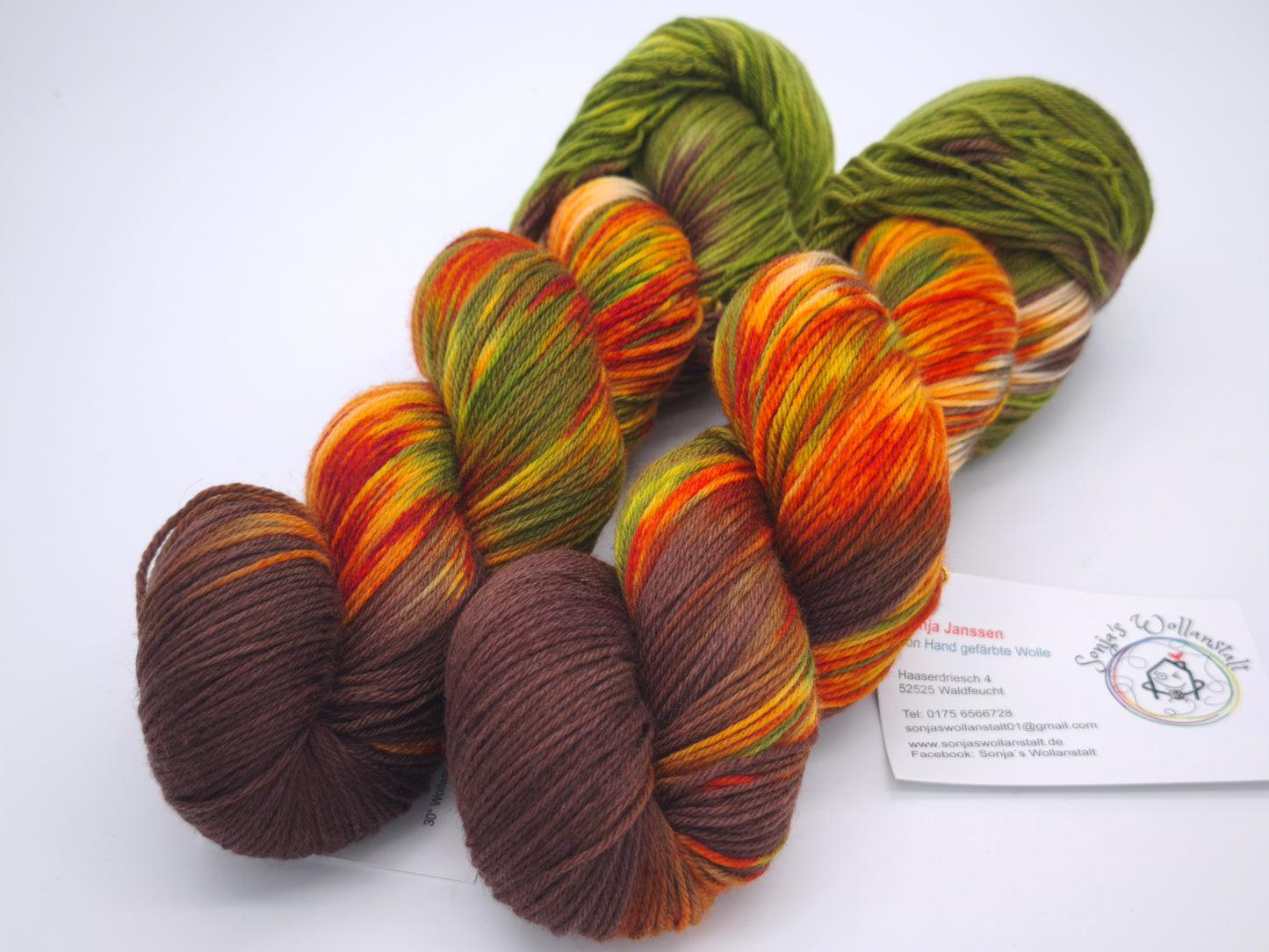 Hightwist, Handgefärbte Sockenwolle 4 Fach