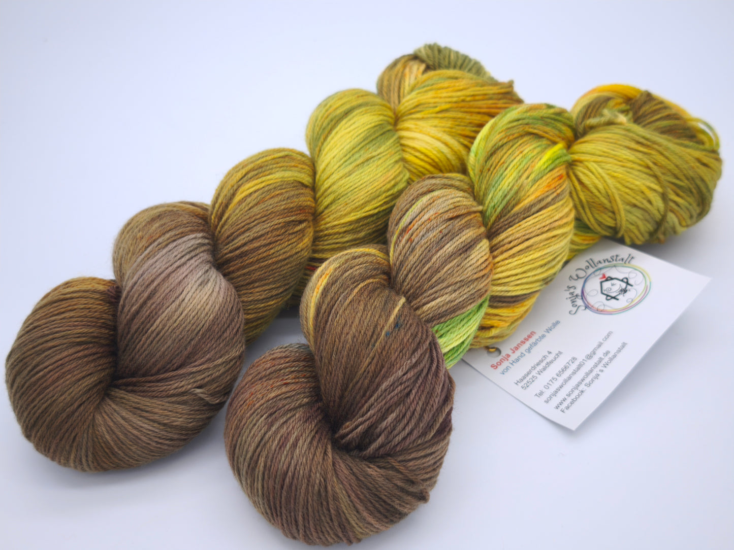 Hightwist, Handgefärbte Sockenwolle 4 Fach