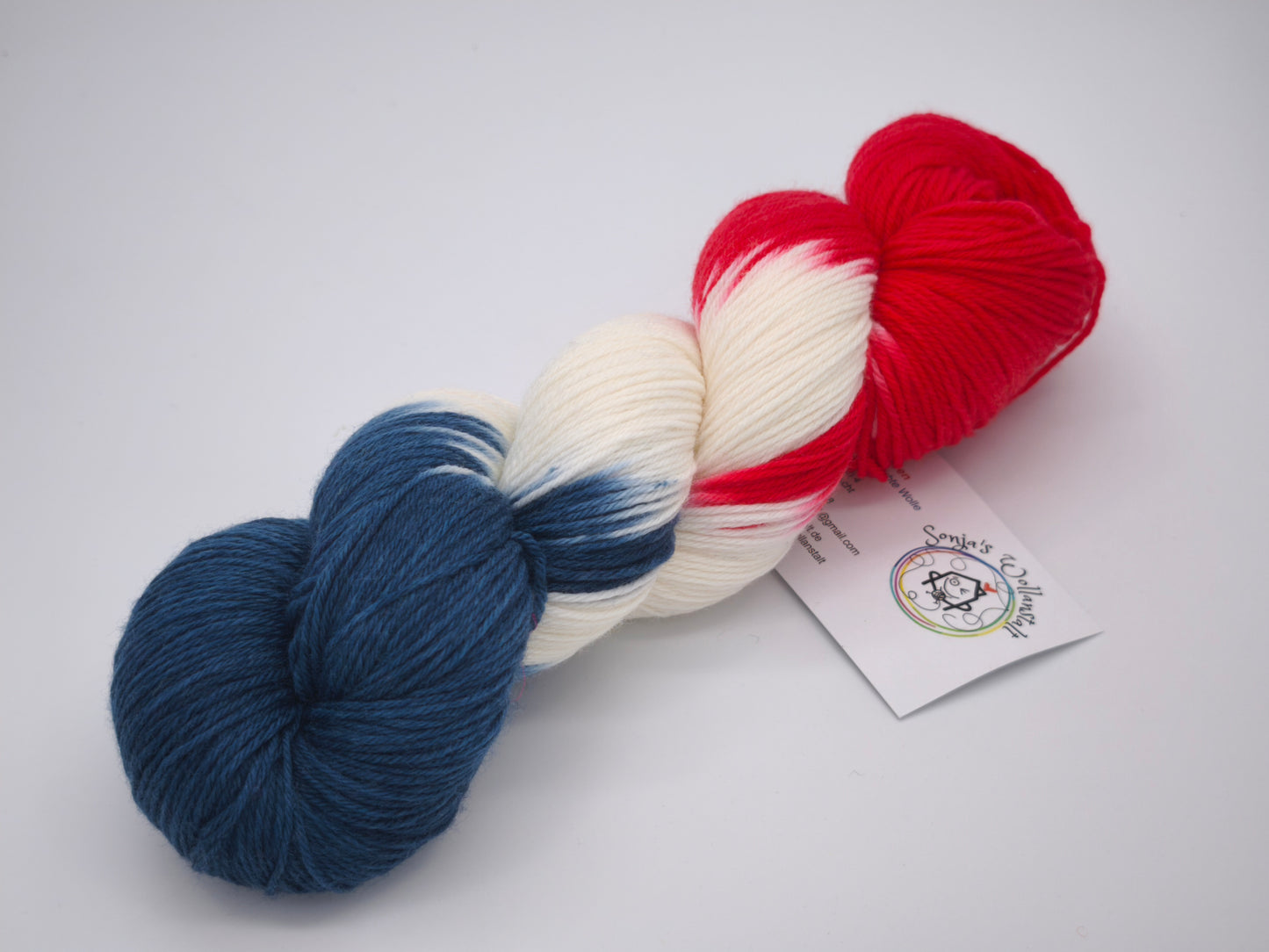 Hightwist, Handgefärbte Sockenwolle 4 Fach