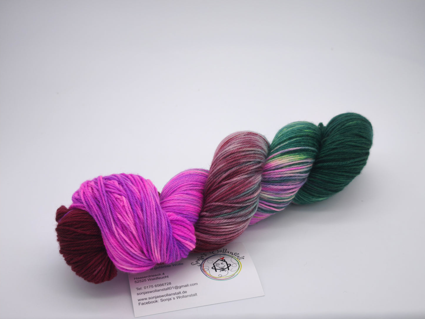Hightwist, Handgefärbte Sockenwolle 4 Fach