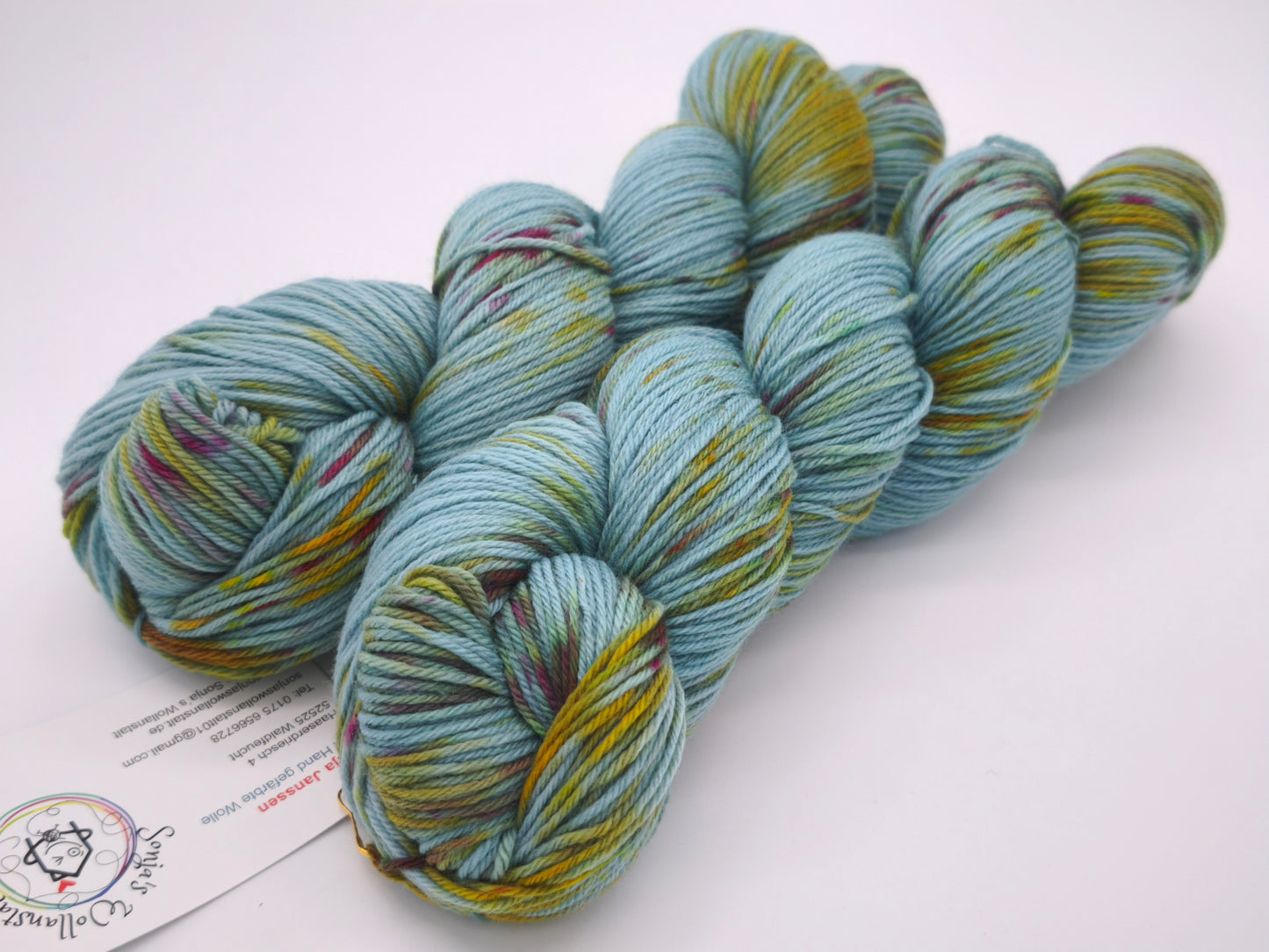 Hightwist, Handgefärbte Sockenwolle 4 Fach