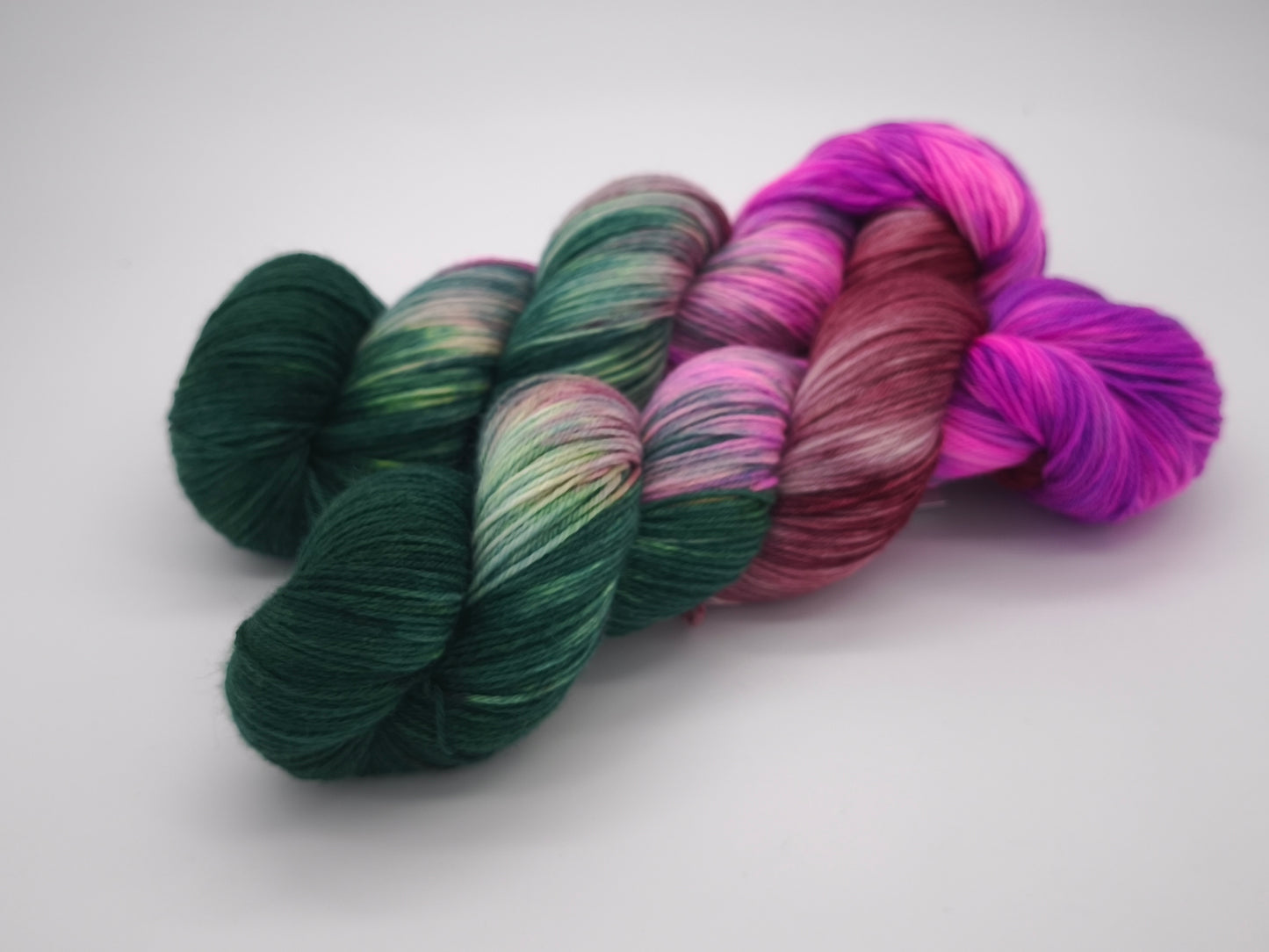 Hightwist, Handgefärbte Sockenwolle 4 Fach