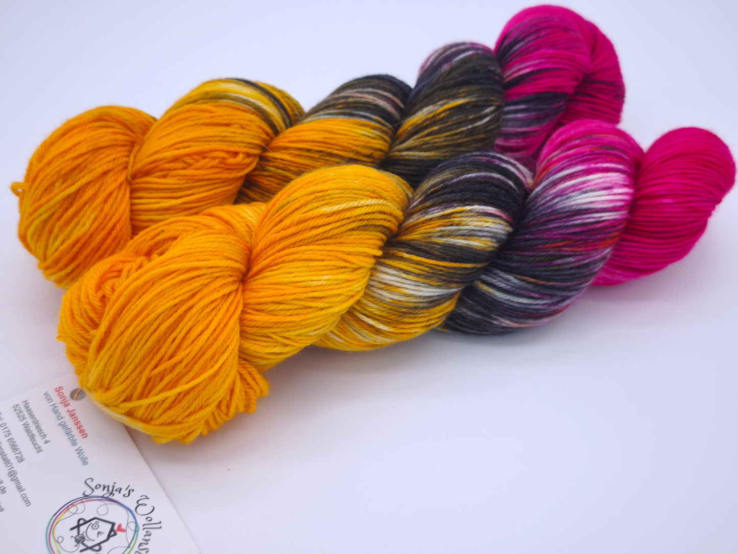 Hightwist, Handgefärbte Sockenwolle 4 Fach