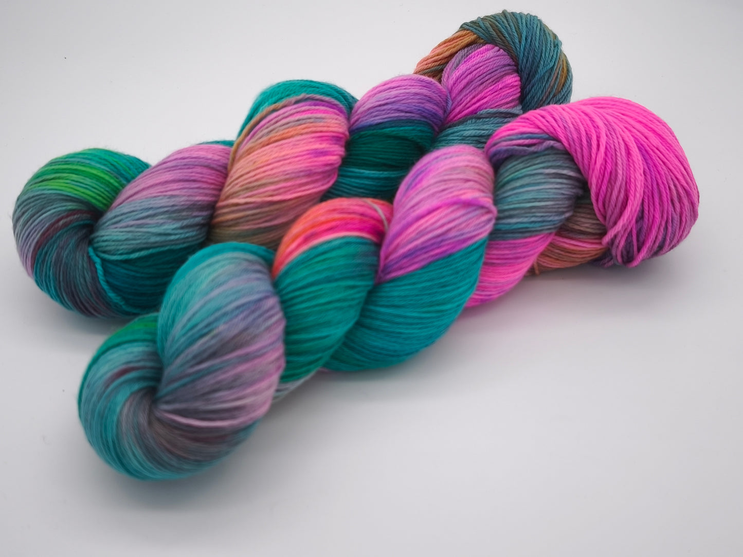 Hightwist, Handgefärbte Sockenwolle 4 Fach