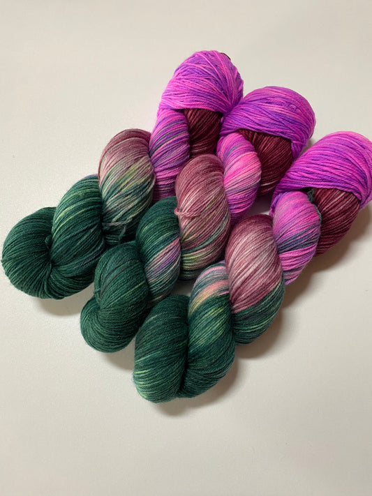 Hightwist, Handgefärbte Sockenwolle 4 Fach